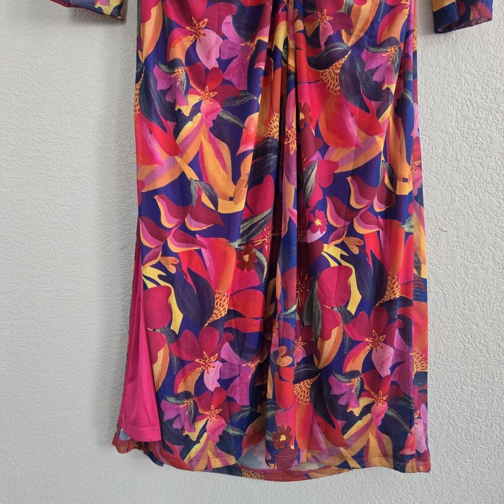 Farm Rio Anthropologie Super Stretchy Lined NWT Bright FloralLong Dress Size XL - Picture 15 of 16